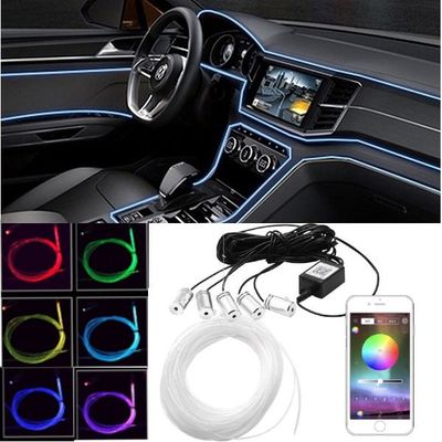 Lampu Ambient Interior RGB IP67, Strip Lampu LED 5050 Untuk Interior Mobil