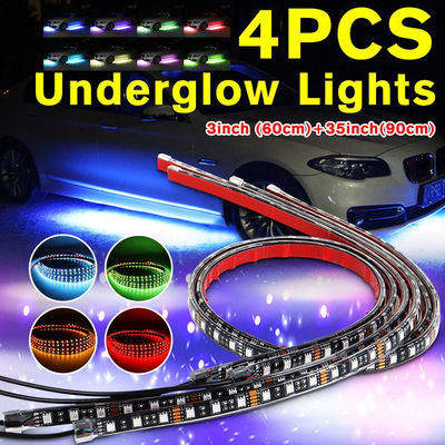 Kit Underglow LED RGB IP65 5050 Pengejaran Warna Fleksibel
