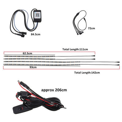 Kit Underglow LED RGB IP65 5050 Pengejaran Warna Fleksibel